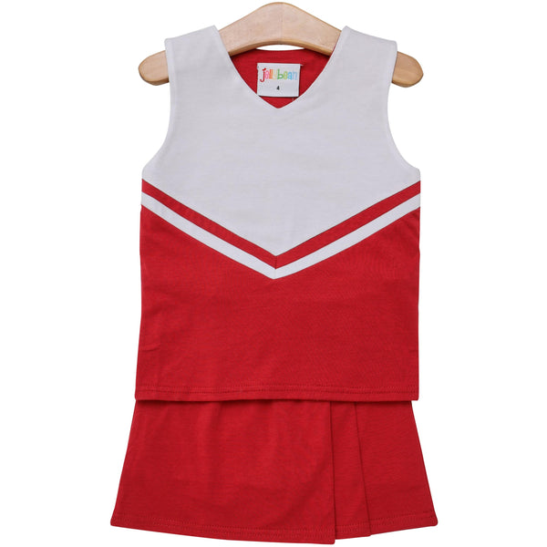 Cheer Uniform Skort Set- Red/White