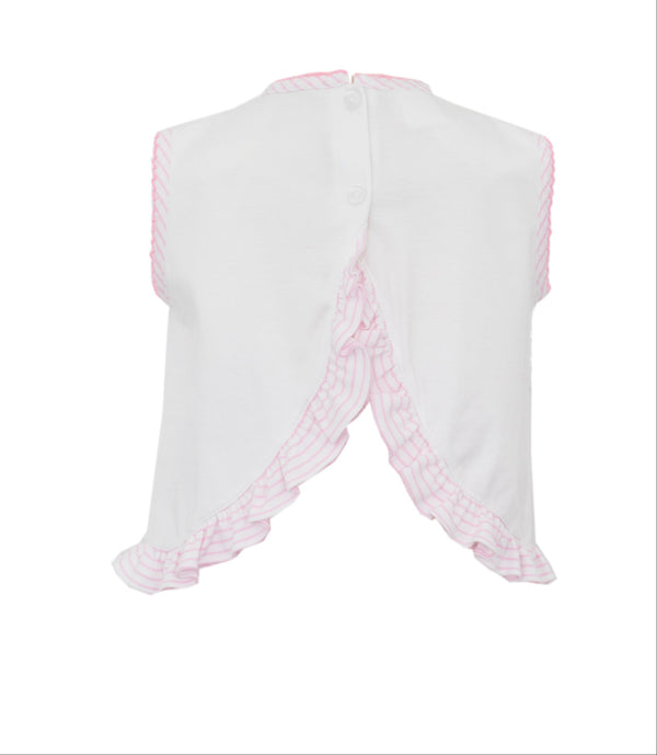 Crabs Knit Swing Top Ruffles Bloomer Set- Pink Stripe