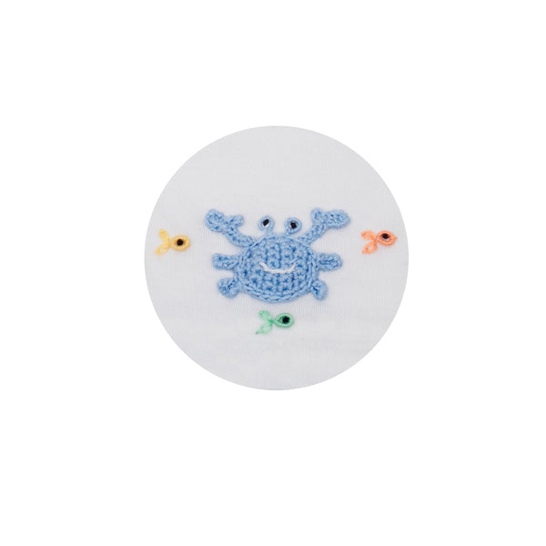 Crabs Knit Strap Bubble- Lt. Blue Stripe