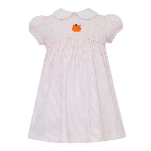 Pumpkin Knit Dress- Pink Check