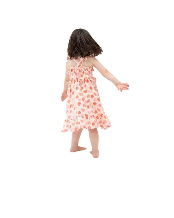 Strawberry Bliss Smocked Ruffle Sundress