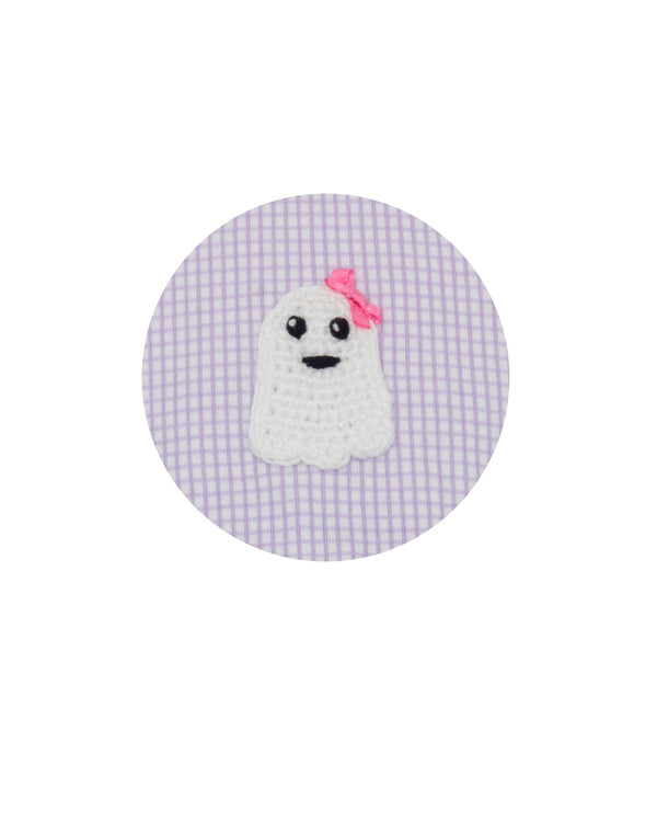 Ghost Knit Bubble- Purple Gingham