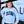 Lulu Mac Sweatshirt- Light Blue/Navy Polka Dot