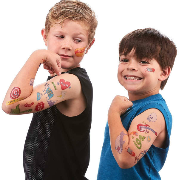 Tattoo Palooza: Temporary Tattoos- Awesome Doodles (3 Sheet Set)
