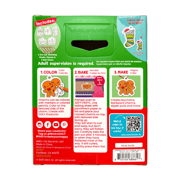 Mini Shrink-Its! DIY Shrink Art Kit- Holly Jolly