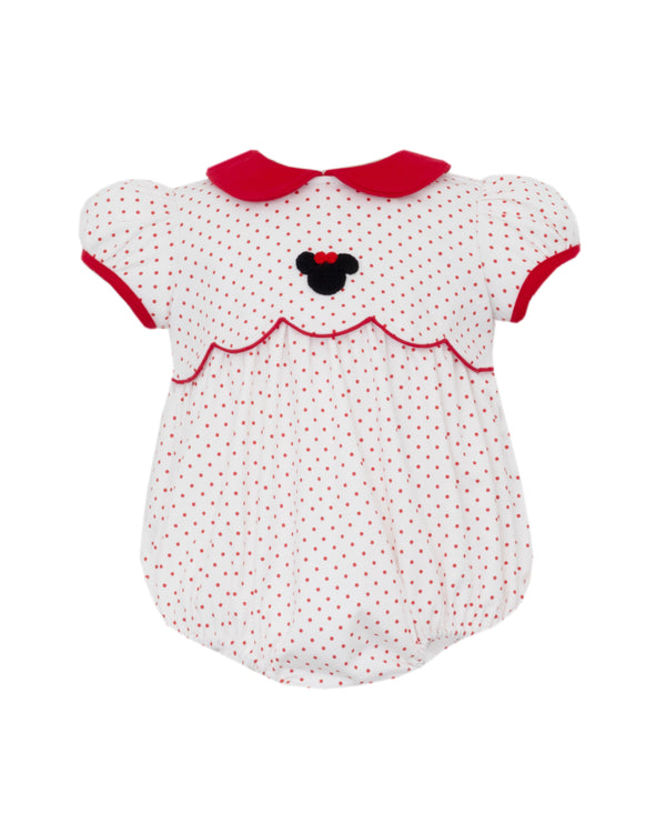 Mouse Knit Bubble- White & Red Polka Dot