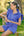 Scalloped Zip-Up Short Set- Peri Blue