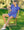 Scalloped Zip-Up Short Set- Peri Blue