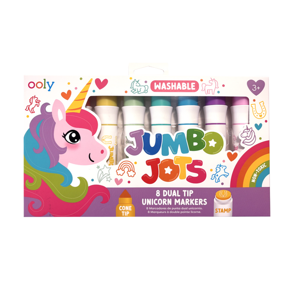 Jumbo Jots Dual Tip Unicorn Markers- Set of 8