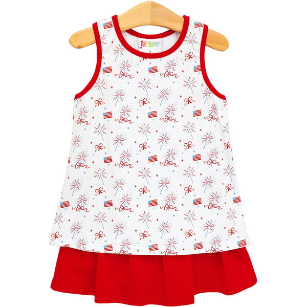 Fireworks and Freedom Bow Back Skort Set