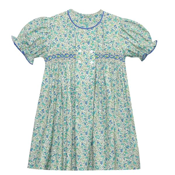 Ava Rose Dress- Blue Flower