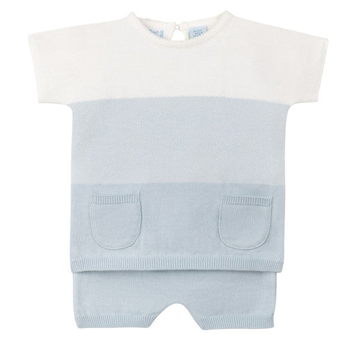 Ombre Knit Set- Powder Blue