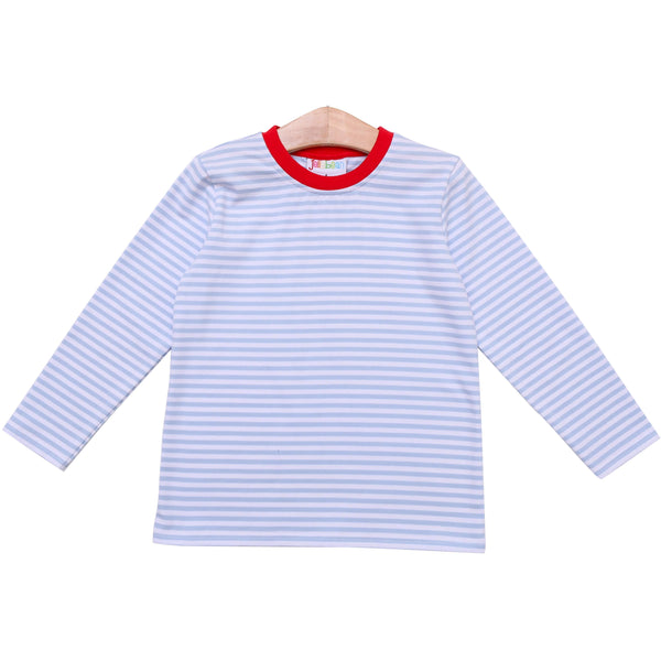 Thomas Shirt Light Blue Stripe & Red