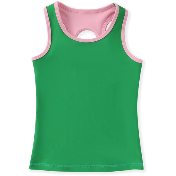 Country Club Tank- Green/Pink