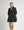 High Neck Jacquard Dress- Black