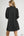 High Neck Jacquard Dress- Black