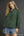 Embroidered Floral Ruffle Blouse- Hunter Green