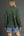 Embroidered Floral Ruffle Blouse- Hunter Green