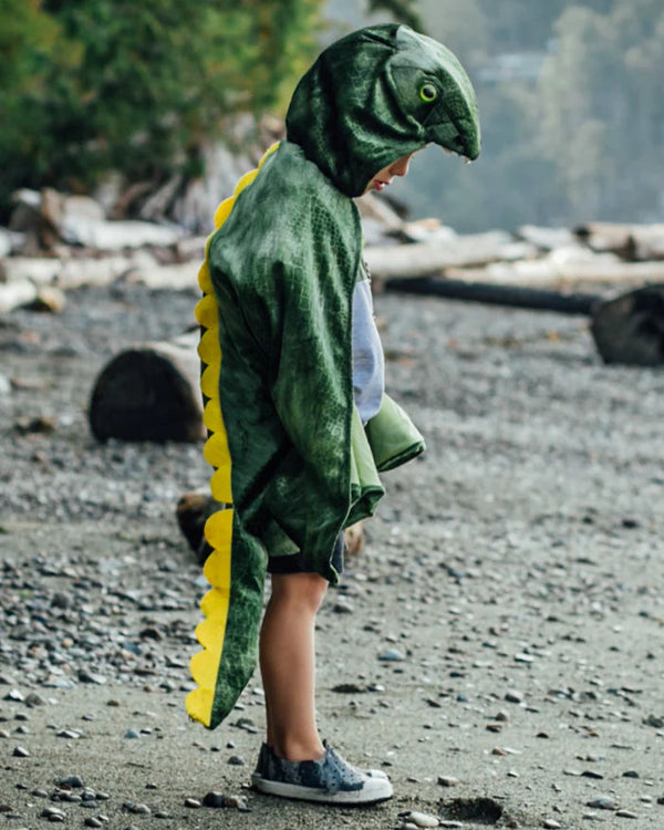 T-Rex Hooded Cape- Green