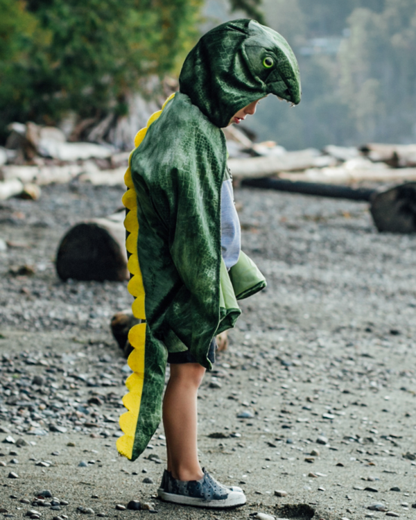 T-Rex Hooded Cape- Green