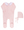 Peter Pan Cable Knit Romper W/ Bonnet- Pink