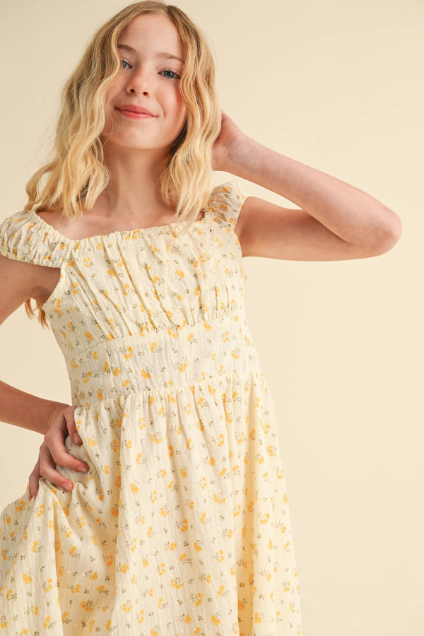 Corset Ruched Shoulder Dress