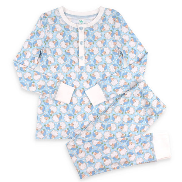 Holly Jolly Blue Bamboo Loungewear