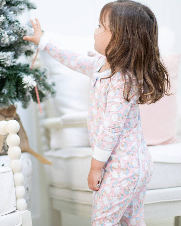 Holly Jolly Pink Bamboo Onesie