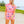 Hot Pink Metallic American Flag Collar Top- (Women's)