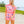 Hot Pink Metallic American Flag Shorts- (Women's)