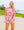 Hot Pink Metallic American Flag Shorts- (Women's)