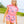 Hot Pink Metallic American Flag Collar Top- (Women's)
