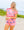 Hot Pink Metallic American Flag Shorts- (Women's)