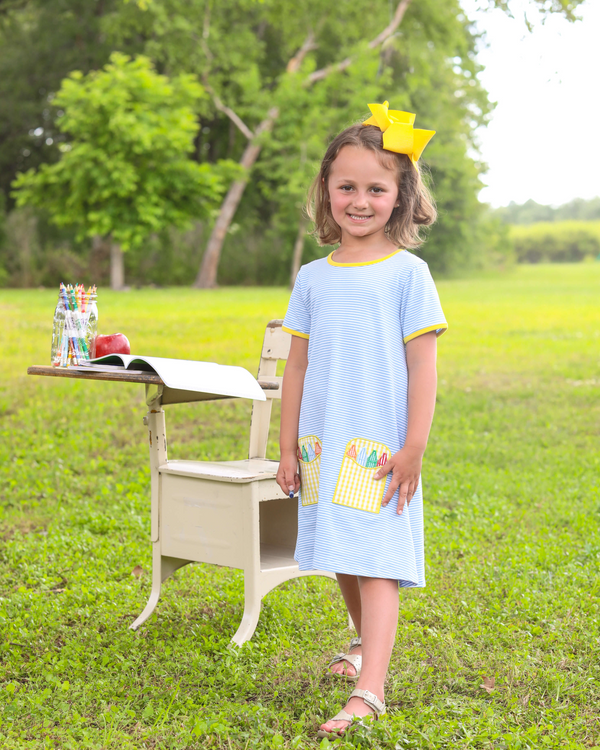 Crayon Pocket Applique Dress