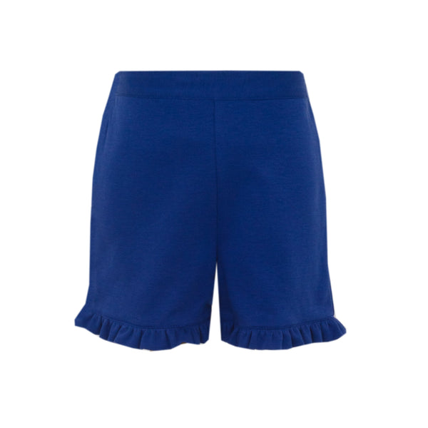 Royal Blue Knit Ruffle Shorts