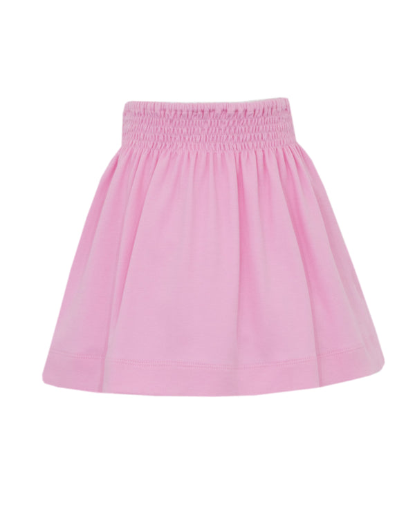 Pink Knit Smocked Skirt