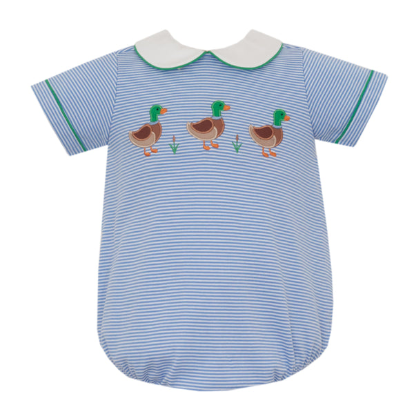 Mallard Duck Bubble- Periwinkle Blue Stripe