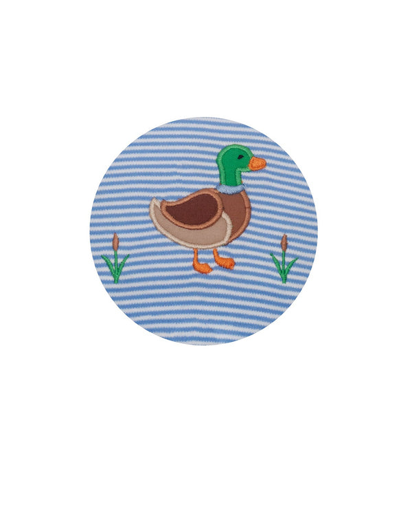 Mallard Duck Bubble- Periwinkle Blue Stripe
