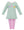 Dinosaurs Knit L/S Tunic Set- Green Stripe