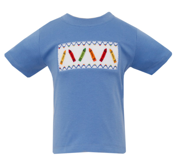 Crayons Knit T-Shirt- Periwinkle Blue