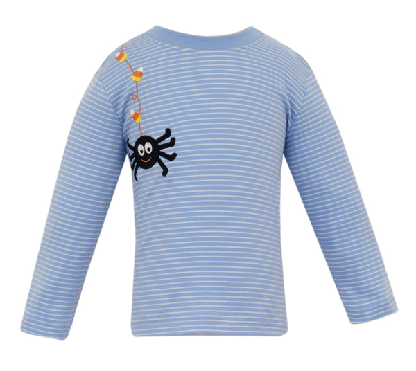 Spider Knit T-Shirt- Blue Stripe