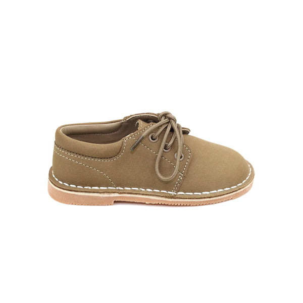 Tyler Leather Lace Up Shoe- Nubuck Khaki