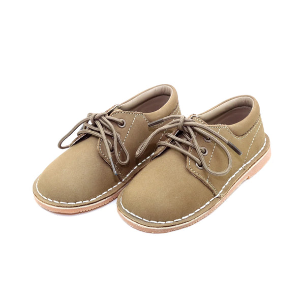 Tyler Leather Lace Up Shoe- Nubuck Khaki