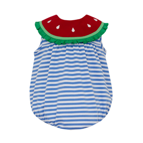 Watermelon Knit Bubble- Peri Blue Stripe