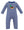 Mallard Duck Knit L/S Romper- Navy Stripe