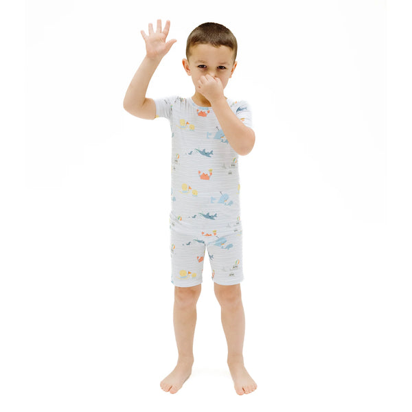 Sea Stripes Loungewear Short Set