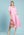 Striped Puff Sleeve Dress- Peony