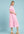 Striped Puff Sleeve Dress- Peony
