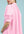 Striped Puff Sleeve Dress- Peony