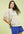 Multi Watercolor Floral Lace Trim Top